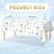 3Pcs Snowflake Plastic Tablecloth Christmas Snowflake Disposable Table Cloth White Blue and Gold Winter Wonderland Table Cover for Winter Holiday Christmas Birthday Party Decorations,54x108 Inch